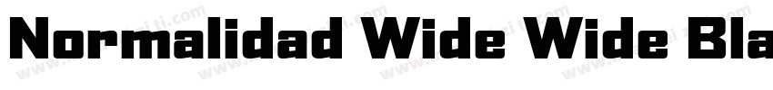 Normalidad Wide Wide Black字体转换
